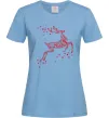 Жіноча футболка New Year Red Deer Блакитний Жіноча футболка New Year Red Deer Блакитний фото