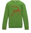 Детский Свитшот New Year Red Deer Лаймовый фото
