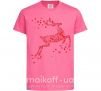 Детская футболка New Year Red Deer Ярко-розовый фото