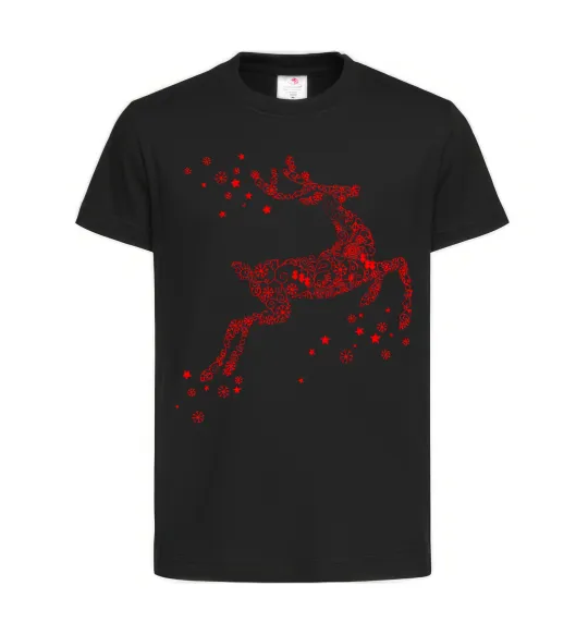 Детская футболка New Year Red Deer Черный фото