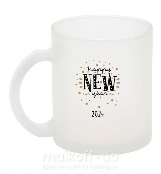 Чашка стеклянная Happy New Year 2024 Firework Фроузен фото