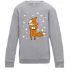 Детский Свитшот Лисиця та сніг Серый меланж фото