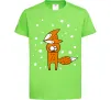 Детская футболка Лисиця та сніг Лаймовый фото