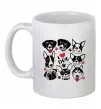 Чашка керамическая I love dog Белый фото
