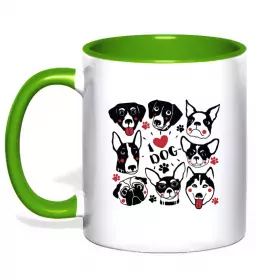 Чашка з кольоровою ручкою