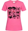 Жіноча футболка I love dog Яскраво-рожевий фото