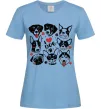 Жіноча футболка I love dog Блакитний фото
