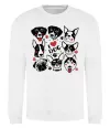 Свитшот I love dog Белый фото