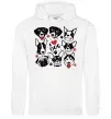 Чоловіча толстовка (худі) I love dog Білий фото