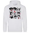 Чоловіча толстовка (худі) I love dog Сірий меланж фото