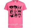 Детская футболка I love dog Ярко-розовый фото