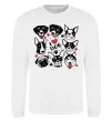 Свитшот I love dog Белый фото