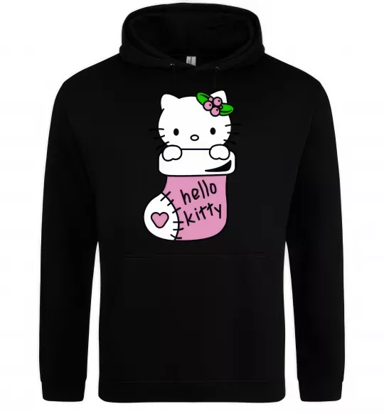 Жіноча толстовка (худі) New Year Hello Kitty Чорний фото