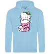 Жіноча толстовка (худі) New Year Hello Kitty Блакитний фото