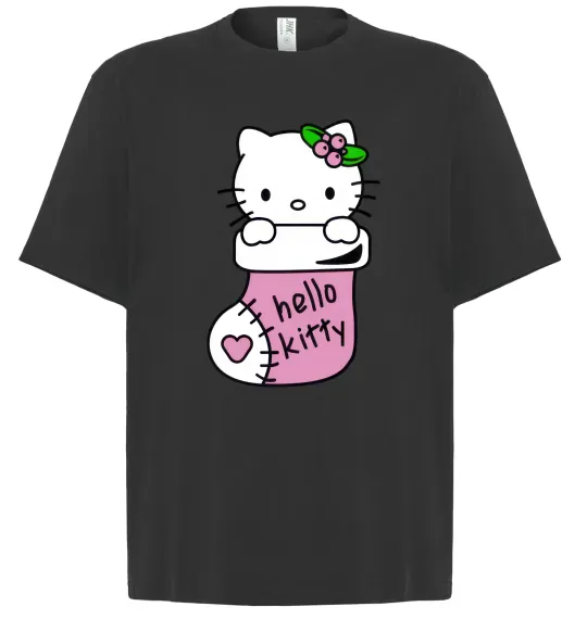 Футболка Оверсайз New Year Hello Kitty Чорний фото