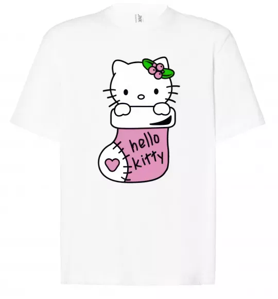 Футболка Оверсайз New Year Hello Kitty Білий фото