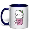 Чашка з кольоровою ручкою New Year Hello Kitty Глибокий темно-синій фото