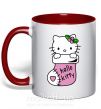 Чашка з кольоровою ручкою New Year Hello Kitty Червоний фото