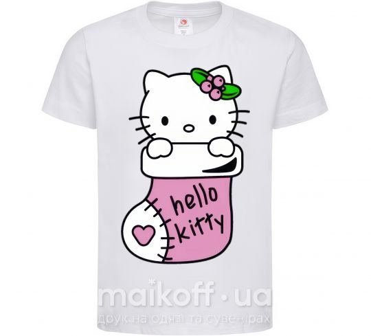 Детская футболка New Year Hello Kitty Белый фото