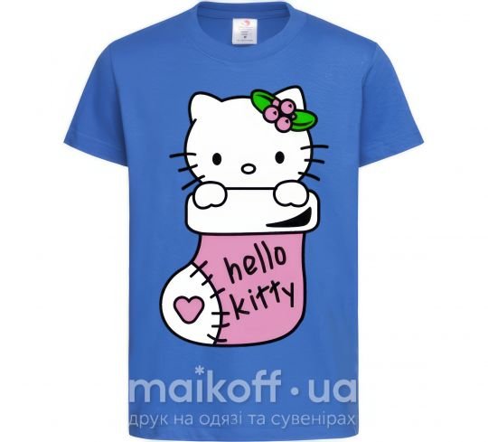 Детская футболка New Year Hello Kitty Ярко-синий фото
