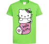 Дитяча футболка New Year Hello Kitty Лаймовий фото