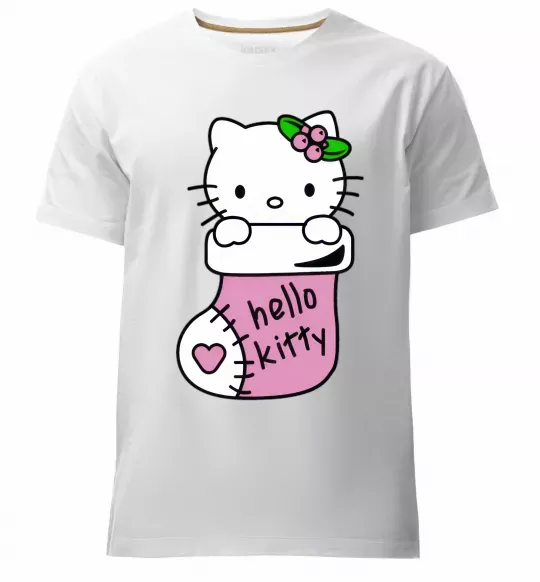 Чоловіча преміум футболка New Year Hello Kitty Білий фото