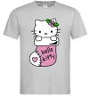 Чоловіча футболка New Year Hello Kitty Сірий Чоловіча футболка New Year Hello Kitty Сірий фото