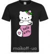 Мужская футболка New Year Hello Kitty Черный фото