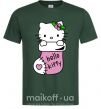 Мужская футболка New Year Hello Kitty Темно-зеленый фото