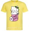 Чоловіча футболка New Year Hello Kitty Лимонний фото