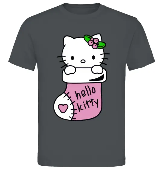 Чоловіча футболка New Year Hello Kitty Графіт фото