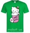 Мужская футболка New Year Hello Kitty Зеленый фото