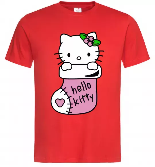 Чоловіча футболка New Year Hello Kitty Червоний фото