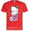 Мужская футболка New Year Hello Kitty Красный фото
