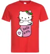 Чоловіча футболка New Year Hello Kitty Червоний Чоловіча футболка New Year Hello Kitty Червоний фото