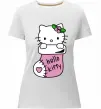 Жіноча преміум футболка New Year Hello Kitty Білий фото