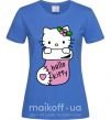 Женская футболка New Year Hello Kitty Ярко-синий фото