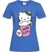 Жіноча футболка New Year Hello Kitty Яскраво-синій Жіноча футболка New Year Hello Kitty Яскраво-синій фото