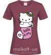 Женская футболка New Year Hello Kitty Бордовый фото