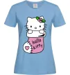 Жіноча футболка New Year Hello Kitty Блакитний Жіноча футболка New Year Hello Kitty Блакитний фото