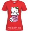 Женская футболка New Year Hello Kitty Красный фото
