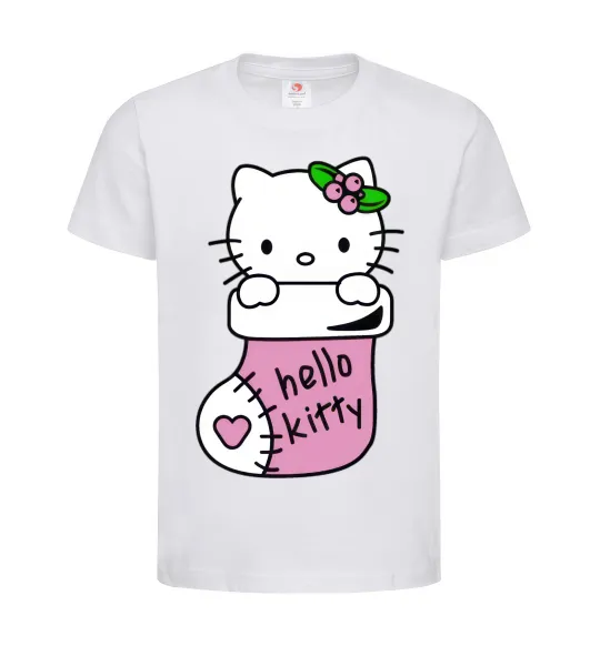 Дитяча футболка New Year Hello Kitty Білий фото