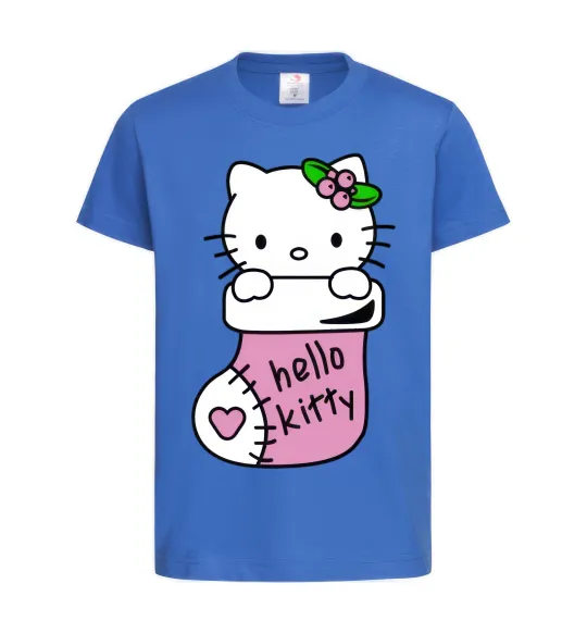 Дитяча футболка New Year Hello Kitty Яскраво-синій фото