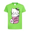 Дитяча футболка New Year Hello Kitty Лаймовий фото