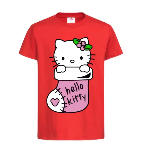 Дитяча футболка New Year Hello Kitty Червоний фото