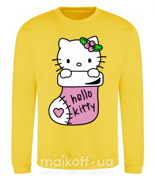 Світшот New Year Hello Kitty Сонячно жовтий фото