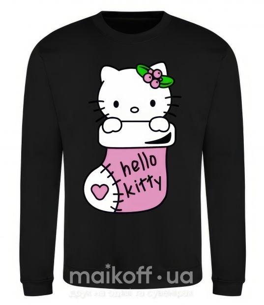 Свитшот New Year Hello Kitty Черный фото