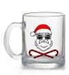 Чашка скляна Дед Мороз хохо swag Прозорий фото