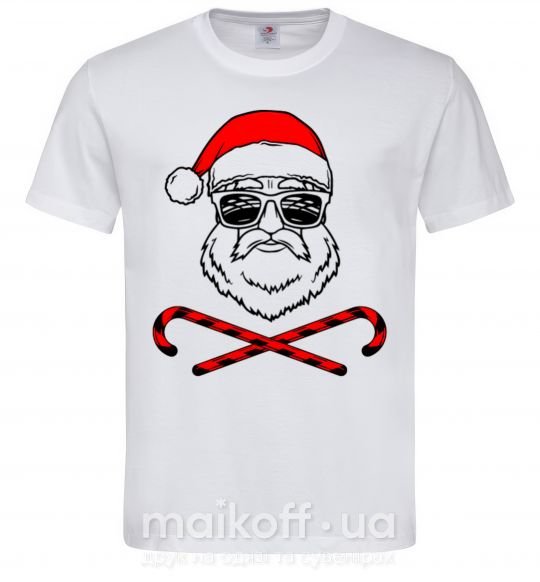 Чоловіча футболка Дед Мороз хохо swag Білий фото
