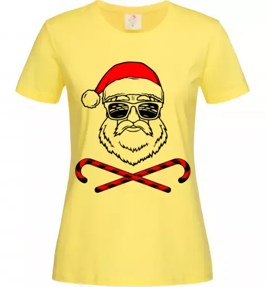 Жіноча футболка Дід Мороз хохо swag Лимонний фото